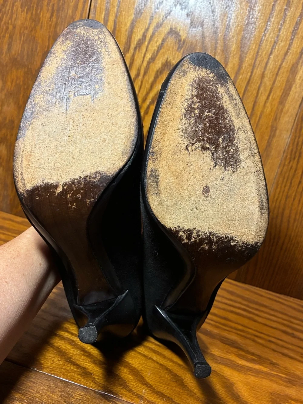 Stuart Weitzman Black Suede Stretch Ankle Booties Shimmery Heel Stiletto Size 10